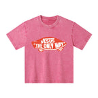 Jesus The Only Way Kid Washed T-Shirt