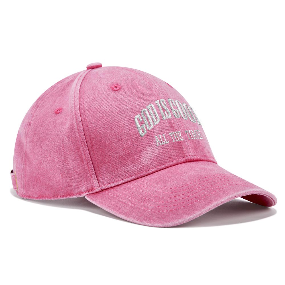 God Is Good All The Time Christian Washed Hat