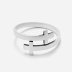 Double Cross Christian 925 Sterling Silver Ring
