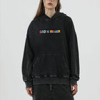 God Is Bigger Christian Washed Hoodie