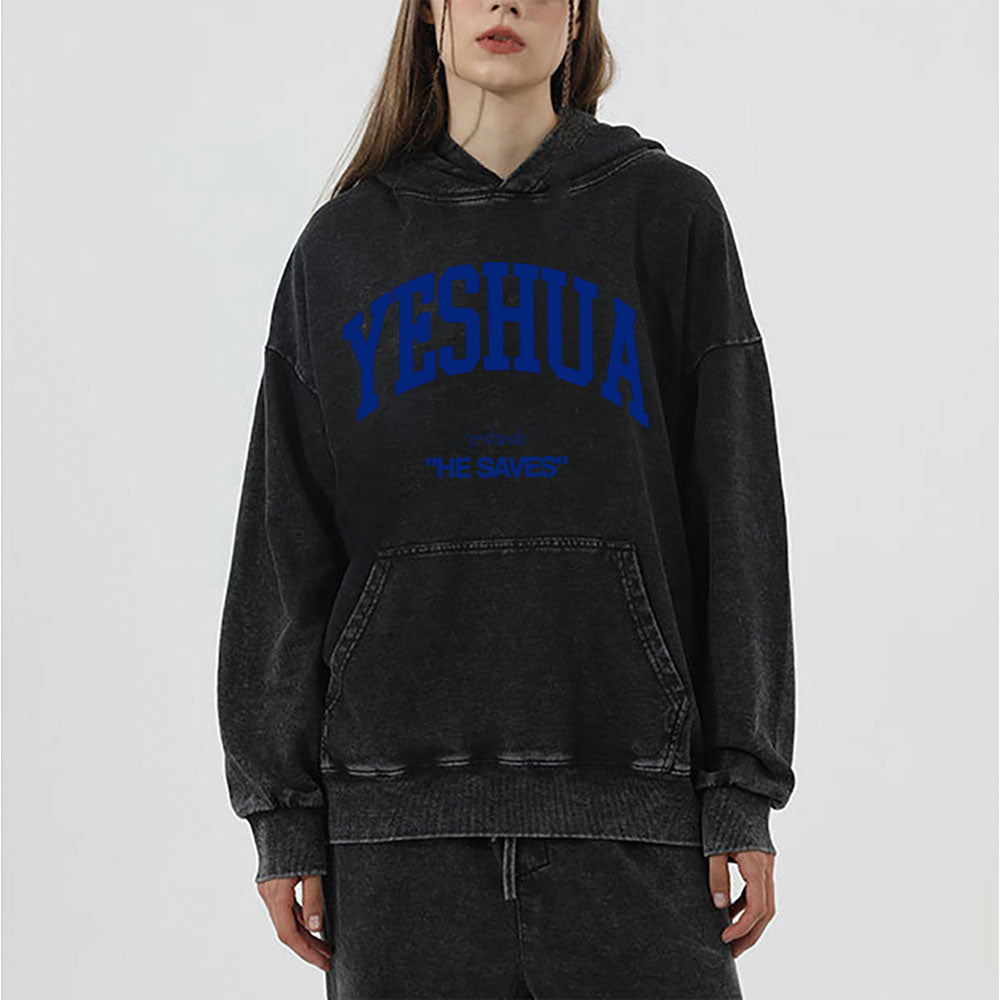 YESHUA Christian Washed Hoodie