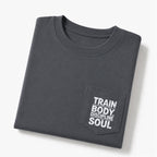 Train Your Body Discipline Your Soul Christian Unisex Pocket T-Shirt