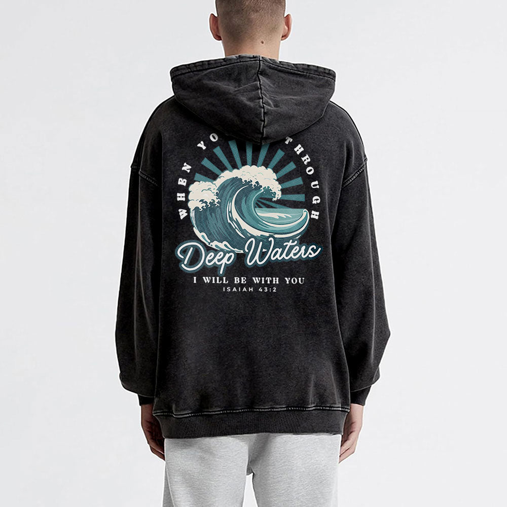Deep Water Christian Washed Hoodie