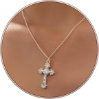 Partm Gold Cross Necklace for Women 14K Plated Dainty Pendant Cross Chain Faith Crucifix Choker Baptism Necklace for Women Trendy Religious Jewelry Hypoallergenic