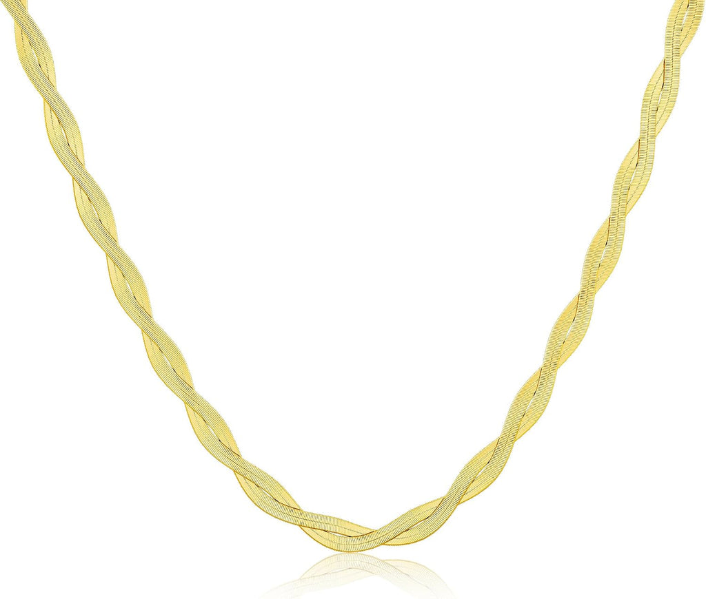 Tewiky Layered Necklaces for Women Non Tarnish- Chunky 14k Gold Plated Herringbone/Snake/Rope/Box/Cuban Link Chain for Women Waterproof Layering Stack Choker Necklace Trendy Dainty Tarnish Free Jewelry Set
