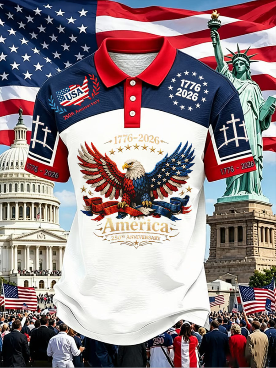 Men's 250th Anniversary Printed Polo Shirt