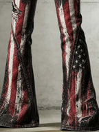 Women'S Casual Retro-Print Trousers