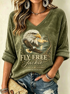 Women's Jackie Forever Our Queen Print Top