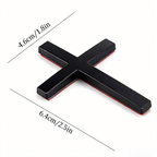 Christian 3D Metal Cross Car Emblem Sticker