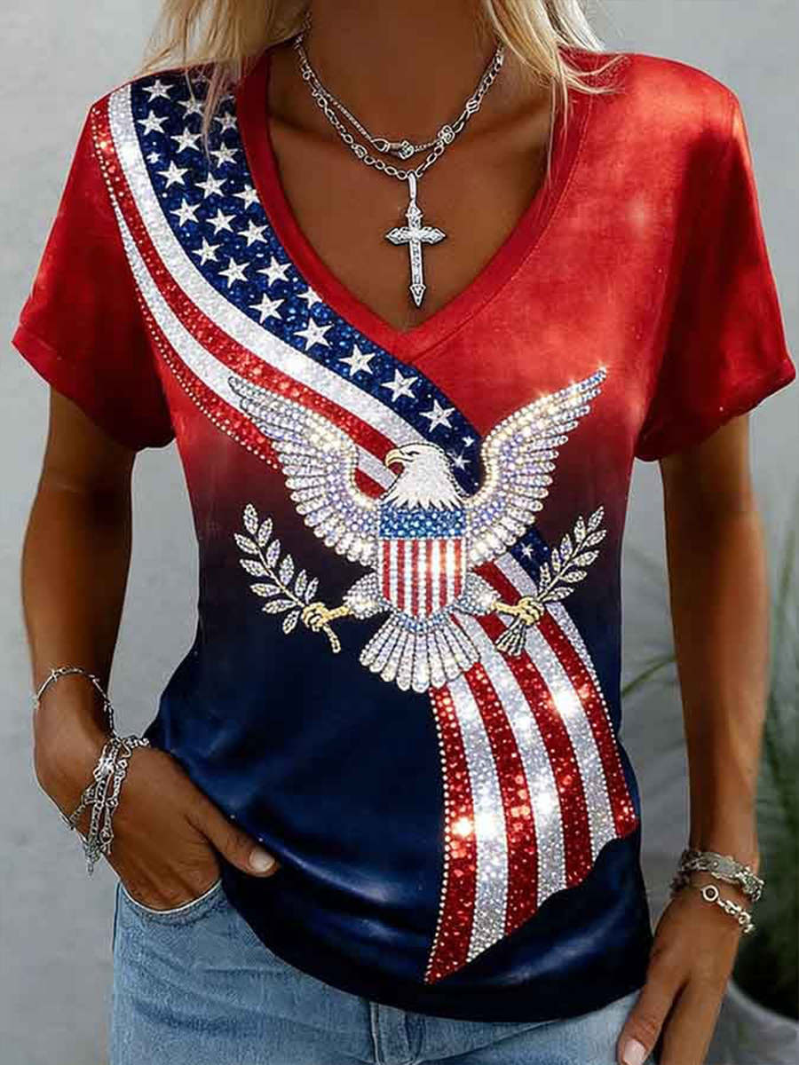 Women's 250th Anniversary Flash Diamond Printed T-shirt