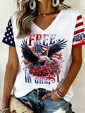 Women's America 250th Anniversary Patriotic Statue of Liberty Graphic Tee
