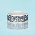 Handmade Cross Ring Christian Sterling Silver Band Ring