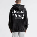 Jesus Is King Christian Washed Hoodie