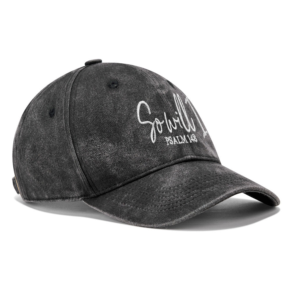 So Will I Christian Washed Hat