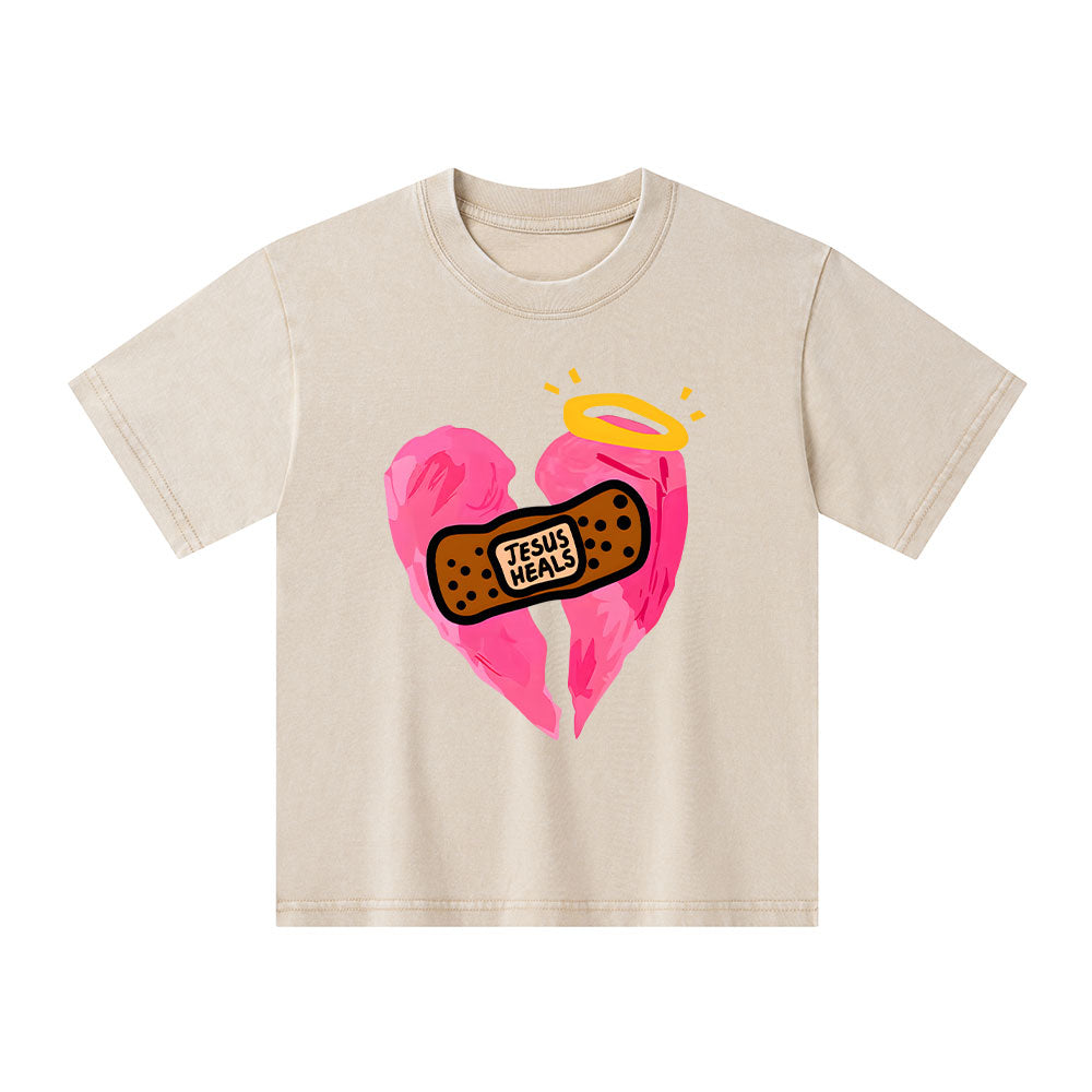 Jesus Heals Kid Washed T-Shirt