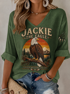 Women's Jackie Forever Our Queen Print Top