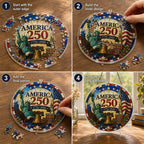 America 250 Acrylic Puzzle Hanging Ornament â€?1776â€?026 Patriotic Suncatcher Window Decoration