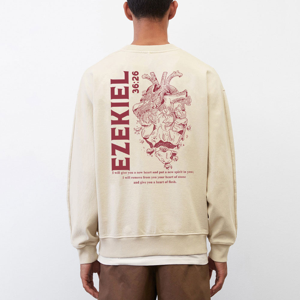 I Will Give You A New Heart Christian Washed Sweatshirt