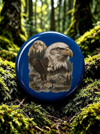 Unisex Retro Fly High Jackie Pin-Back Button