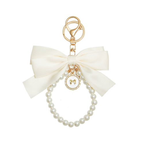 Bowknot Pearl Phone Charm