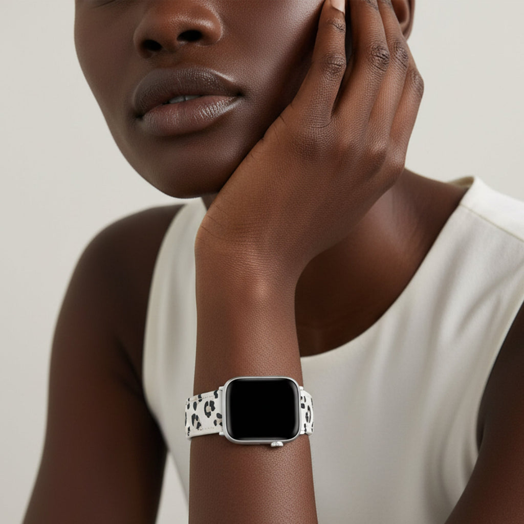 Leopard Print Leather Watch Band for Apple Watch