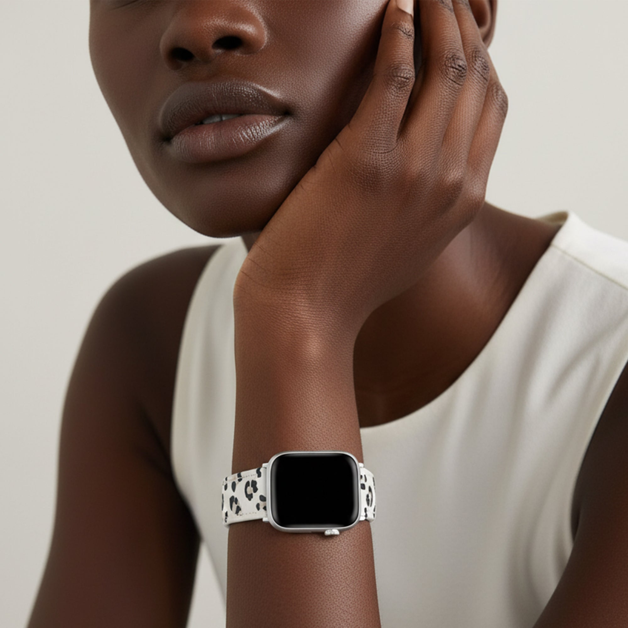 Leopard Print Leather Watch Band for Apple Watch
