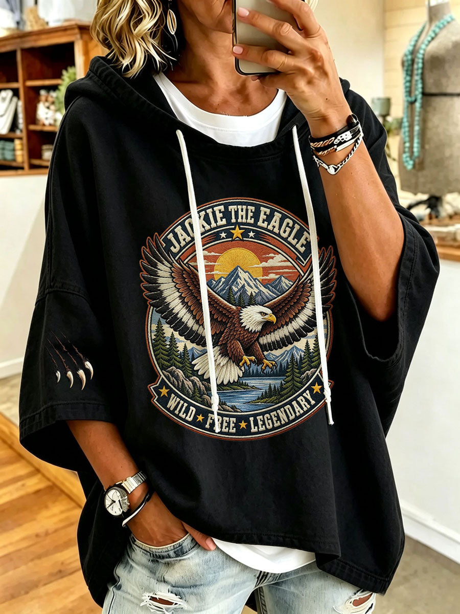 Women's Jackie Forever Our Queen Print Hooded Sweatshirt