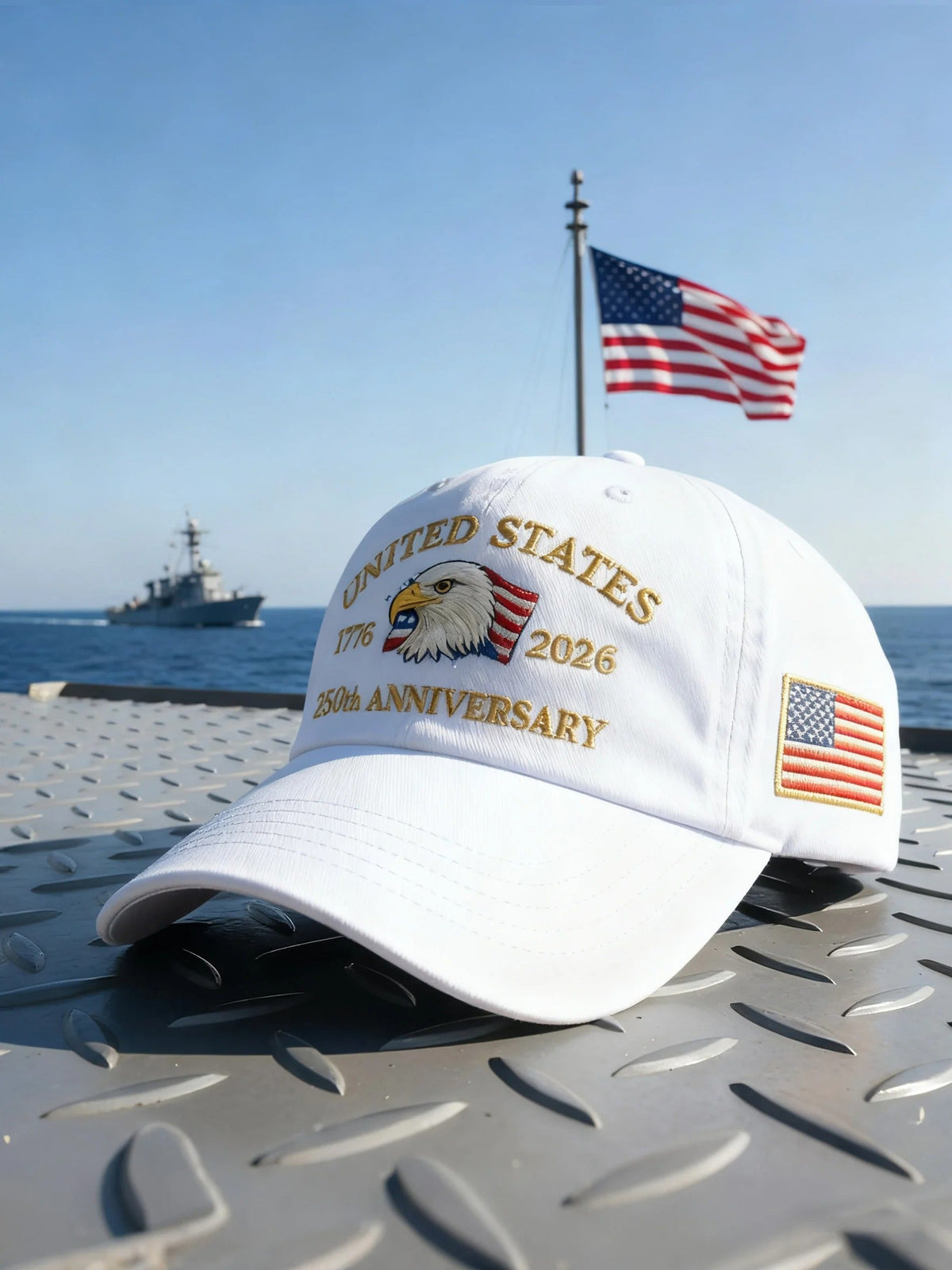 Men'S Casual Fashion American 250Th Anniversary Print Baseball Cap