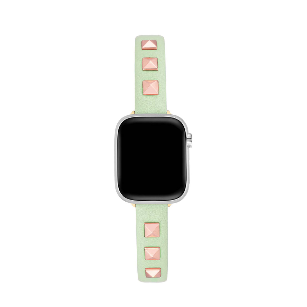 Chic Rivet-Studded Leather Watch Band for Apple Watch