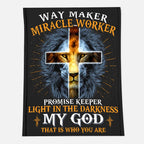 Way Maker Miracle Worker Promise Keeper Fleece Blanket