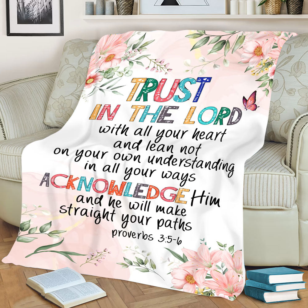 Trust in the Lord Bible Verse Blanket
