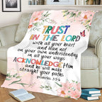Trust in the Lord Bible Verse Blanket