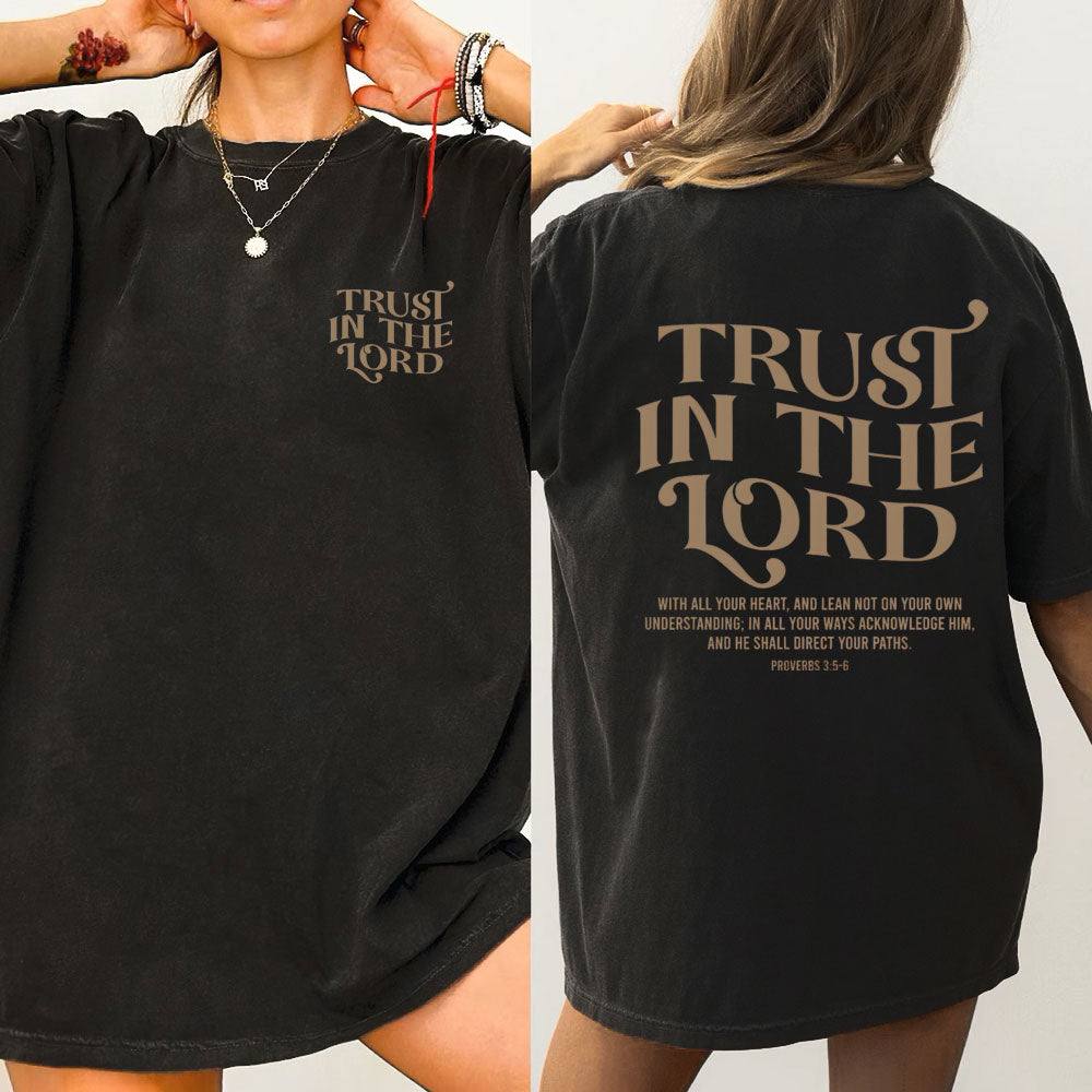 Trust In The Lord Christian Washed T-Shirt