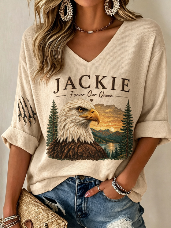 Women's Jackie Forever Our Queen Print  T-Shirt