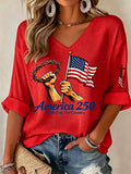 USA 250 Christian Patriotic Casual T-Shirt