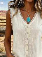 Women'S Casual Loose Tassel Top