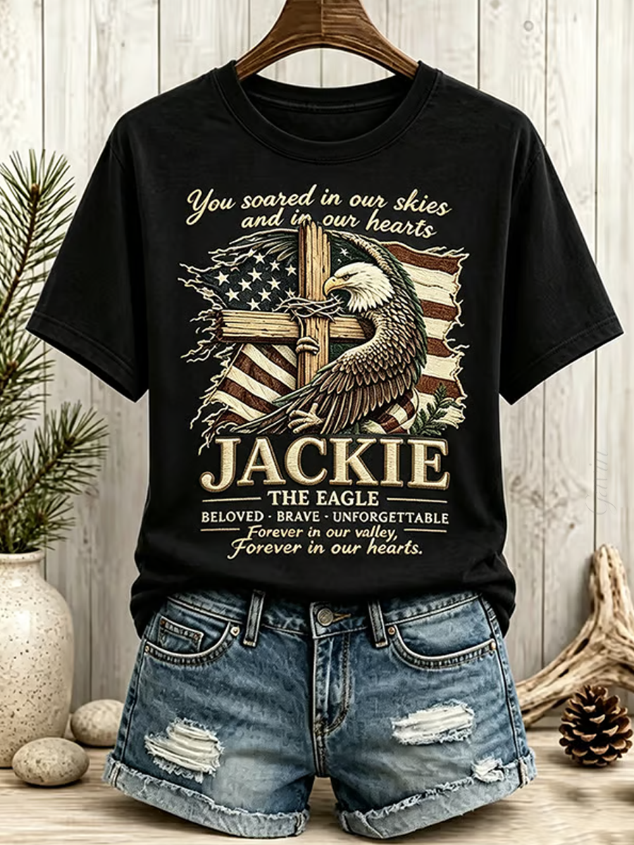 Retro In Loving Memory Of Jackie Rest In Peace Jackie Of Big Bear Valley A Legend. Forever In Our Hearts Print T-Shirt
