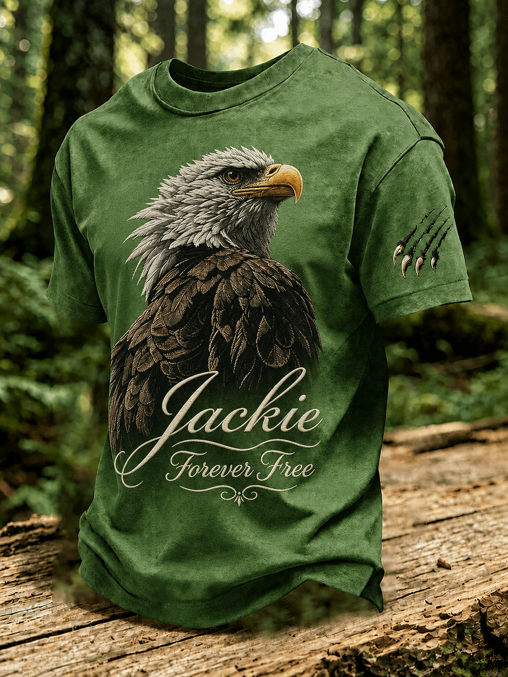 Men'S Forever Over Big Bear, Fly Free Jackie Printed Short-Sleeve T-Shirt