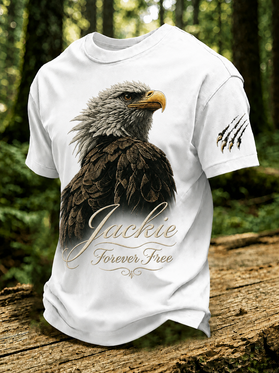 Men'S Forever Over Big Bear, Fly Free Jackie Printed Short-Sleeve T-Shirt