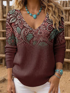 Women's Western Ethnic Print Top