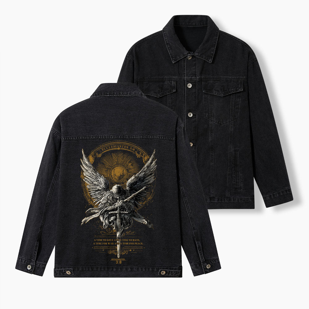 A Time To Love And Time To Hate Christian Denim Jacket