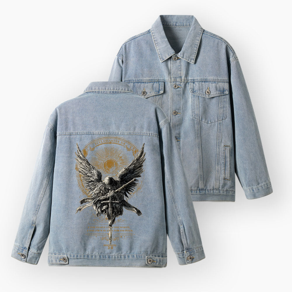 A Time To Love And Time To Hate Christian Denim Jacket