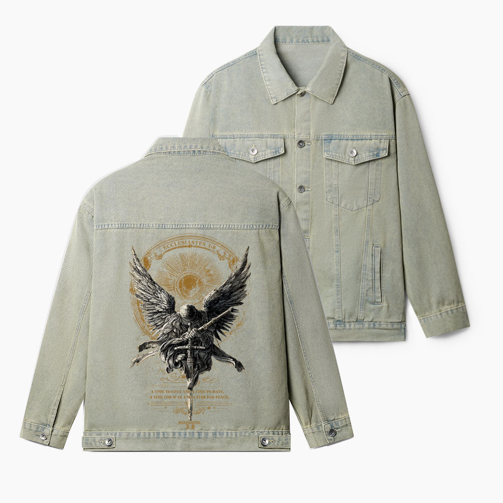 A Time To Love And Time To Hate Christian Denim Jacket
