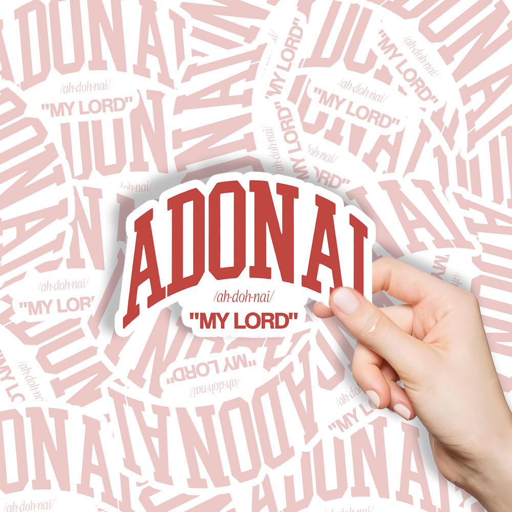 ADONAI My Lord Christian Stickers