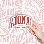 ADONAI My Lord Christian Stickers