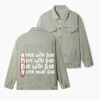 Agree With God Christian Denim Jacket