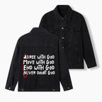 Agree With God Christian Denim Jacket