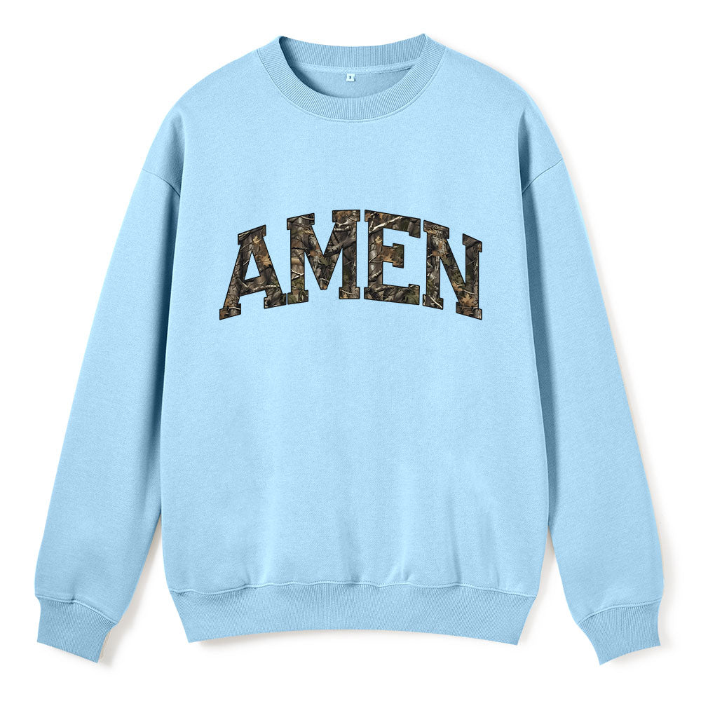Amen Camouflage Christian Fleece Sweatshirt