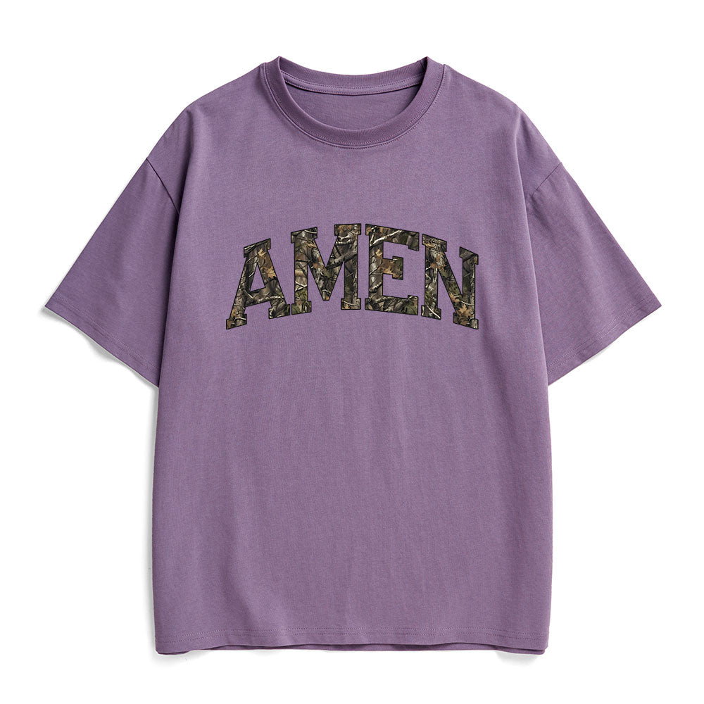 Amen Camouflage Christian Heavy Cotton T-Shirt