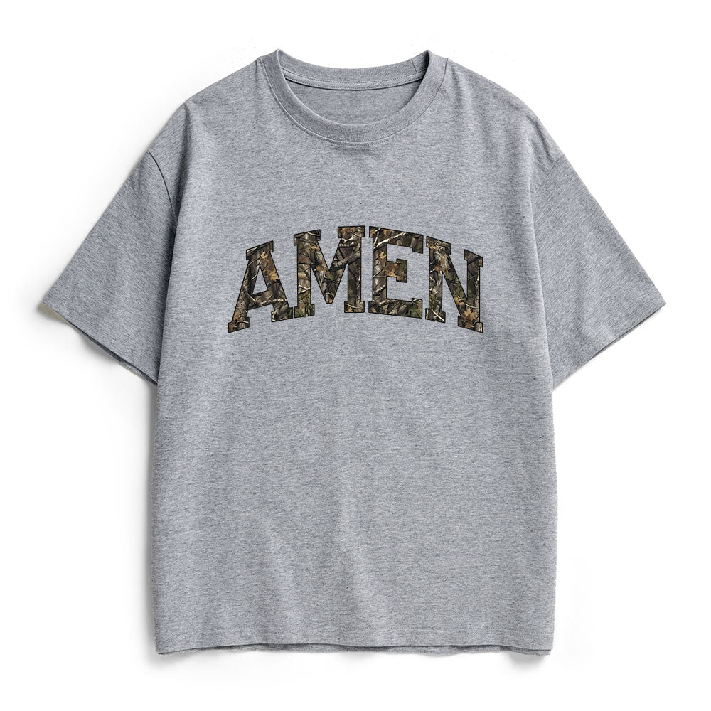Amen Camouflage Christian Heavy Cotton T-Shirt